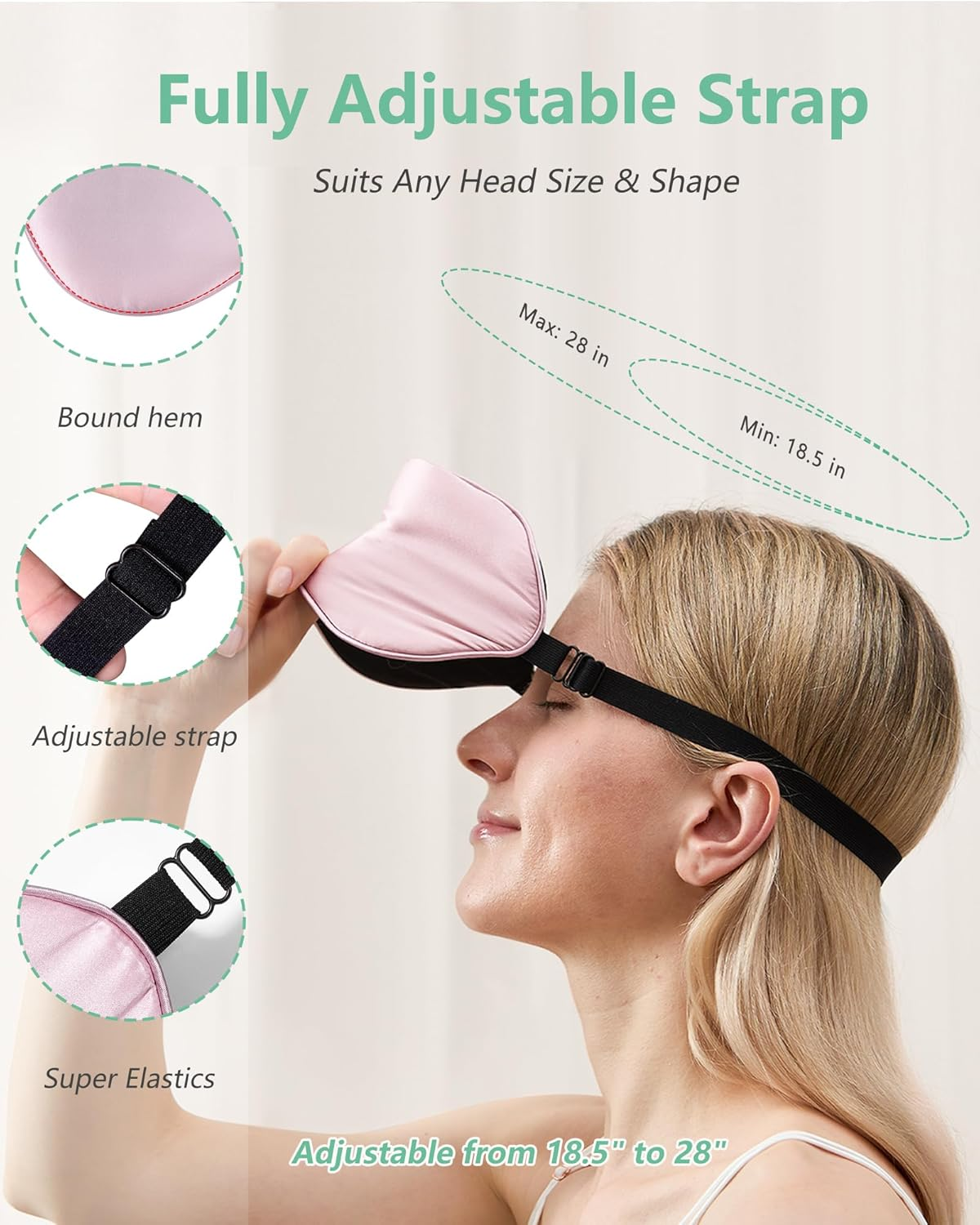 🔥vermiquo®100% Mulberry Silk Sleep Mask, Light Blocking Eye Masks (2 Packs)