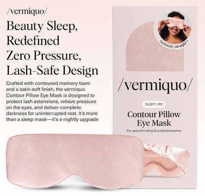 vermiquo® Contour Satin Sleep Mask | Eye Masks for Sleep - Blush💕