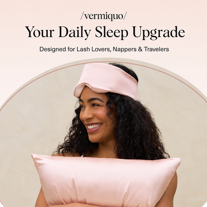 vermiquo® Contour Satin Sleep Mask | Eye Masks for Sleep - Blush💕