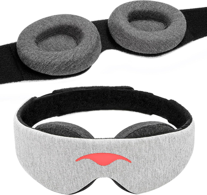 ⭐vermiquo® Original Sleep Mask - Maximum Blackout Sleep Mask for Deep Sleep, Adjustable with Detachable Eye Cups, Zero Eye Pressure for Back & Belly Sleepers, Ideal for Travel, Shift Work & Daytime Sleep