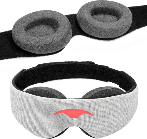 ⭐vermiquo® Original Sleep Mask - Maximum Blackout Sleep Mask for Deep Sleep, Adjustable with Detachable Eye Cups, Zero Eye Pressure for Back & Belly Sleepers, Ideal for Travel, Shift Work & Daytime Sleep