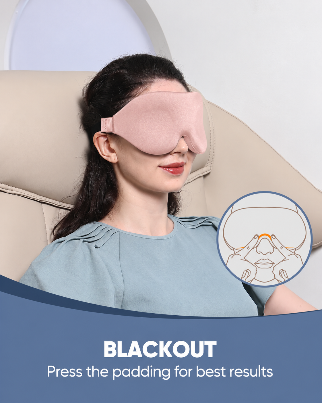vermiquo® Luxury Sleep Mask for Women Men Patented Light Blocking Design🔥