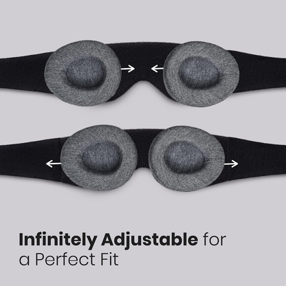 ⭐vermiquo® Original Sleep Mask - Maximum Blackout Sleep Mask for Deep Sleep, Adjustable with Detachable Eye Cups, Zero Eye Pressure for Back & Belly Sleepers, Ideal for Travel, Shift Work & Daytime Sleep