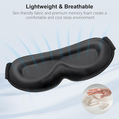 ❤️vermiquo®100% Blackout Sleep Eye Mask for Women Men, Zero Pressure Sleep Mask