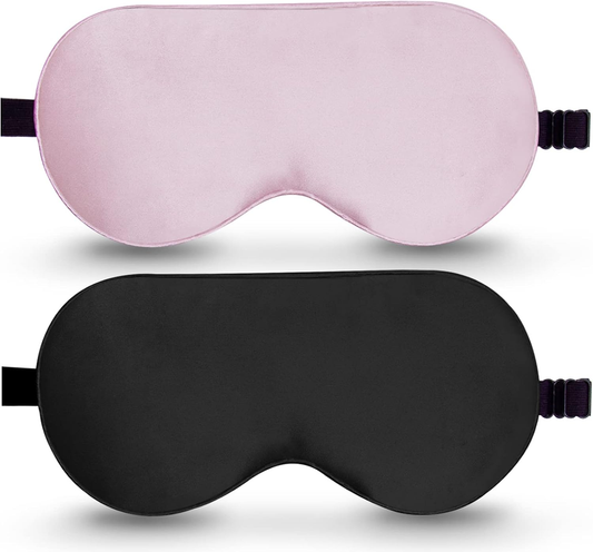 🔥vermiquo®100% Mulberry Silk Sleep Mask, Light Blocking Eye Masks (2 Packs)
